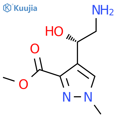methyl 4-(1S)-2-amino-1-hydroxyethyl-1-methyl-1H-pyrazole-3-carboxylate structure