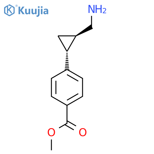 rac-methyl 4-(1R,2R)-2-(aminomethyl)cyclopropylbenzoate structure