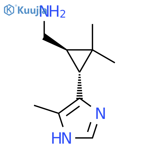 rac-(1R,3R)-2,2-dimethyl-3-(4-methyl-1H-imidazol-5-yl)cyclopropylmethanamine structure