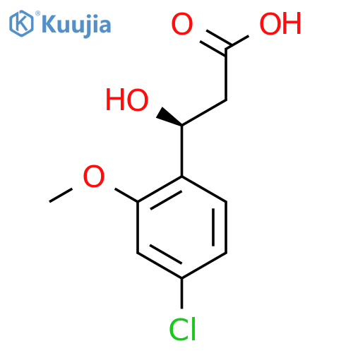 (3S)-3-(4-chloro-2-methoxyphenyl)-3-hydroxypropanoic acid structure