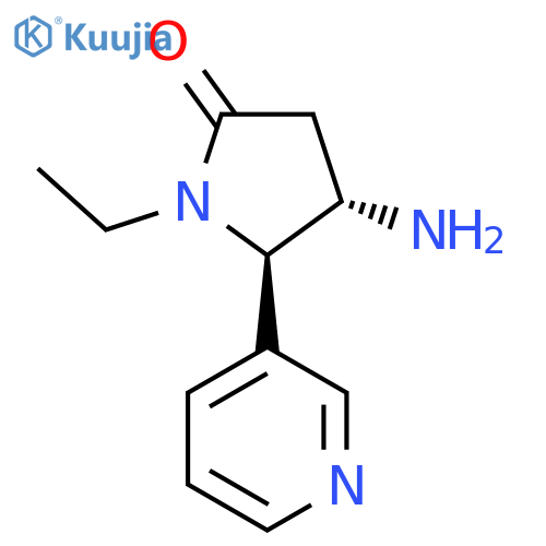 4-amino-1-ethyl-5-(pyridin-3-yl)pyrrolidin-2-one structure