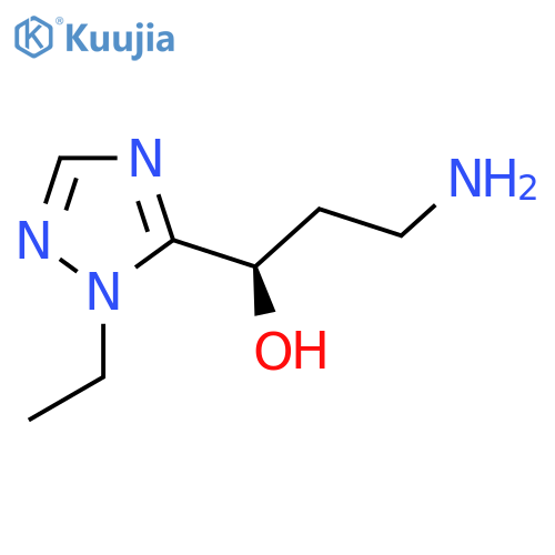 (1R)-3-amino-1-(1-ethyl-1H-1,2,4-triazol-5-yl)propan-1-ol structure