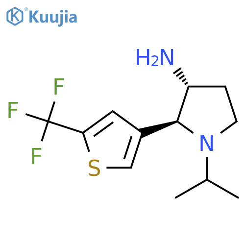1-(propan-2-yl)-2-5-(trifluoromethyl)thiophen-3-ylpyrrolidin-3-amine structure