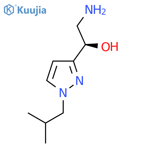 (1R)-2-amino-1-1-(2-methylpropyl)-1H-pyrazol-3-ylethan-1-ol structure