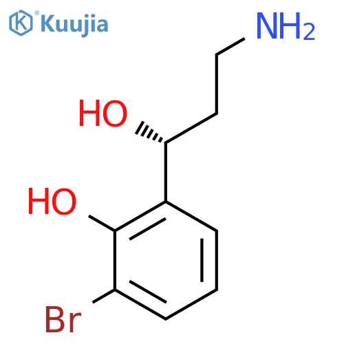 2-(1R)-3-amino-1-hydroxypropyl-6-bromophenol structure