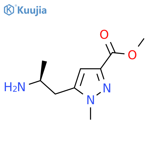 methyl 5-(2S)-2-aminopropyl-1-methyl-1H-pyrazole-3-carboxylate structure