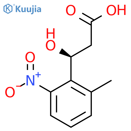 (3S)-3-hydroxy-3-(2-methyl-6-nitrophenyl)propanoic acid structure