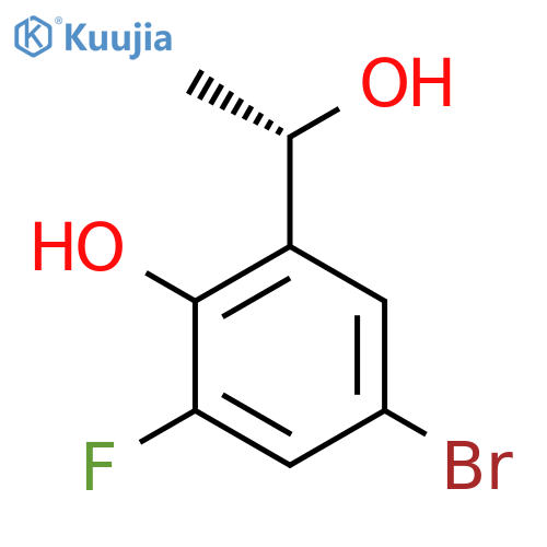 4-bromo-2-fluoro-6-(1S)-1-hydroxyethylphenol structure