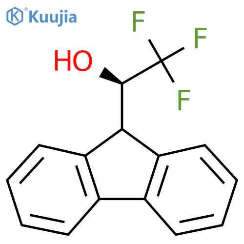 (1R)-1-(9H-fluoren-9-yl)-2,2,2-trifluoroethan-1-ol structure