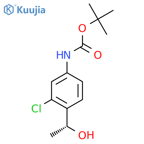 tert-butyl N-{3-chloro-4-[(1R)-1-hydroxyethyl]phenyl}carbamate structure