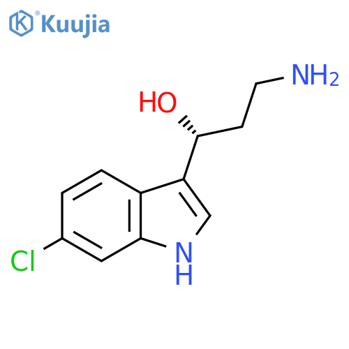 (1R)-3-amino-1-(6-chloro-1H-indol-3-yl)propan-1-ol structure