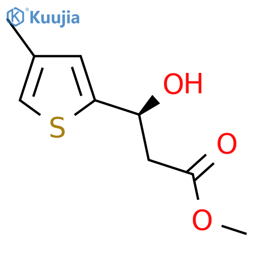 methyl (3S)-3-hydroxy-3-(4-methylthiophen-2-yl)propanoate structure