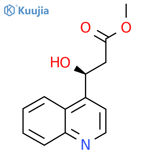 methyl (3S)-3-hydroxy-3-(quinolin-4-yl)propanoate structure
