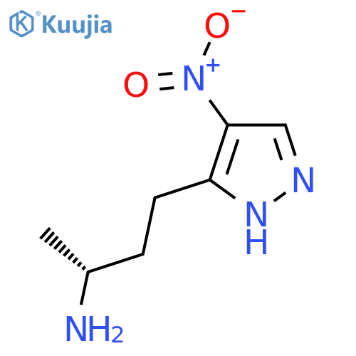 (2R)-4-(4-nitro-1H-pyrazol-3-yl)butan-2-amine structure