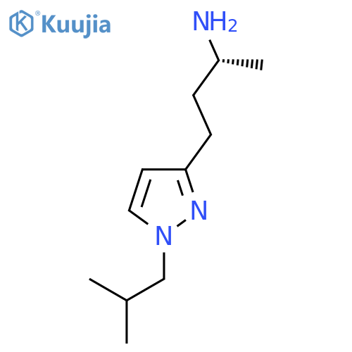 (2R)-4-1-(2-methylpropyl)-1H-pyrazol-3-ylbutan-2-amine structure