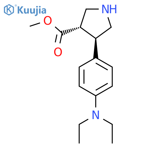 rac-methyl (3R,4S)-4-4-(diethylamino)phenylpyrrolidine-3-carboxylate structure