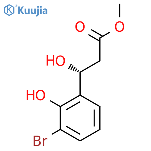 methyl (3R)-3-(3-bromo-2-hydroxyphenyl)-3-hydroxypropanoate structure
