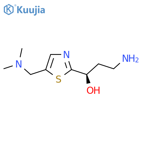 (1R)-3-amino-1-{5-(dimethylamino)methyl-1,3-thiazol-2-yl}propan-1-ol structure