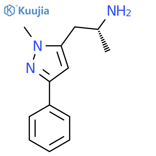 (2R)-1-(1-methyl-3-phenyl-1H-pyrazol-5-yl)propan-2-amine structure