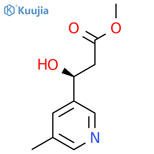 methyl (3S)-3-hydroxy-3-(5-methylpyridin-3-yl)propanoate structure