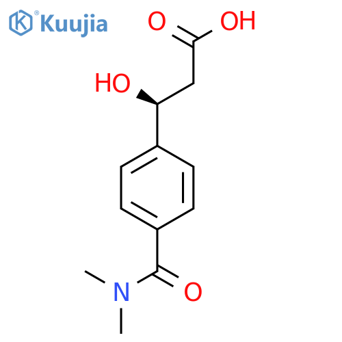 (3S)-3-4-(dimethylcarbamoyl)phenyl-3-hydroxypropanoic acid structure