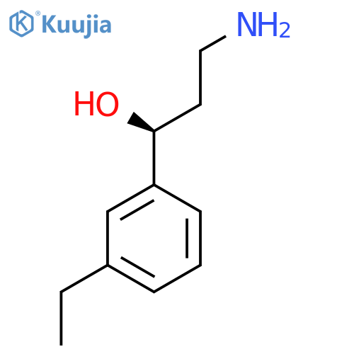 (1S)-3-amino-1-(3-ethylphenyl)propan-1-ol structure