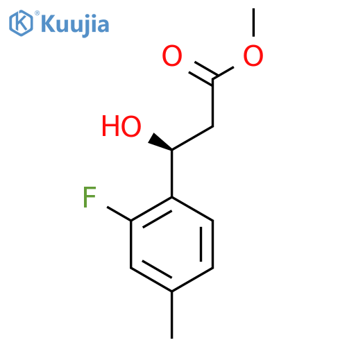 methyl (3S)-3-(2-fluoro-4-methylphenyl)-3-hydroxypropanoate structure