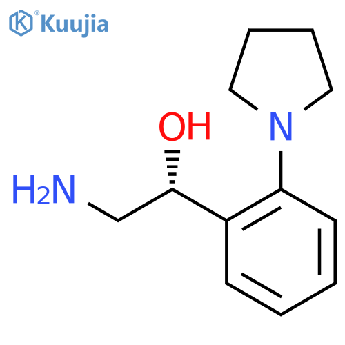 (1R)-2-amino-1-2-(pyrrolidin-1-yl)phenylethan-1-ol structure
