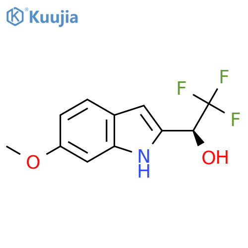 (1S)-2,2,2-trifluoro-1-(6-methoxy-1H-indol-2-yl)ethan-1-ol structure
