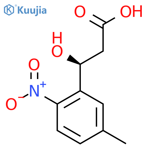(3S)-3-hydroxy-3-(5-methyl-2-nitrophenyl)propanoic acid structure