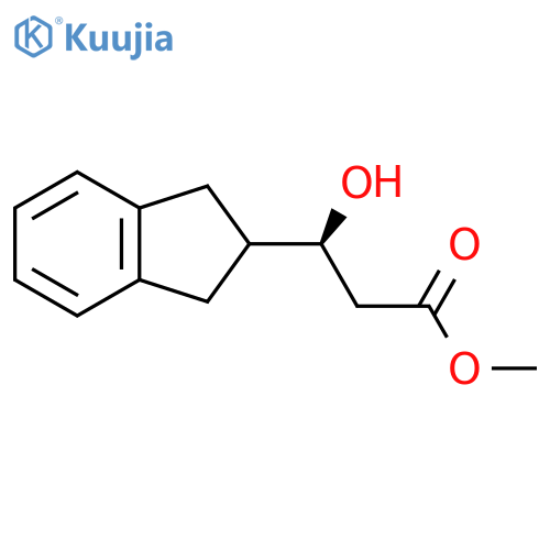 methyl (3S)-3-(2,3-dihydro-1H-inden-2-yl)-3-hydroxypropanoate structure
