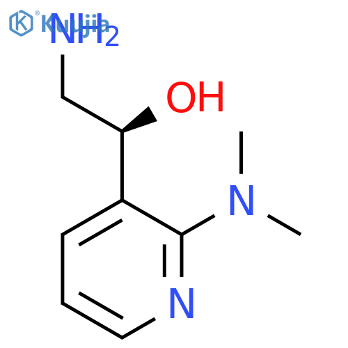 (1S)-2-amino-1-2-(dimethylamino)pyridin-3-ylethan-1-ol structure