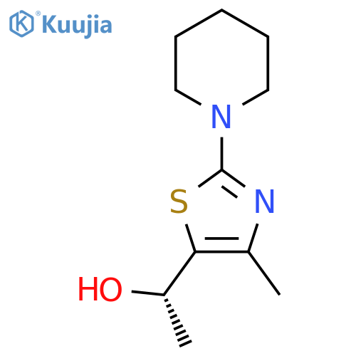 (1S)-1-4-methyl-2-(piperidin-1-yl)-1,3-thiazol-5-ylethan-1-ol structure