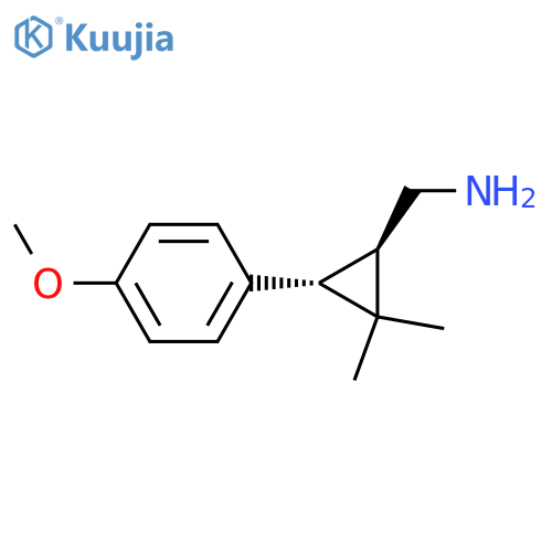 rac-(1R,3R)-3-(4-methoxyphenyl)-2,2-dimethylcyclopropylmethanamine structure