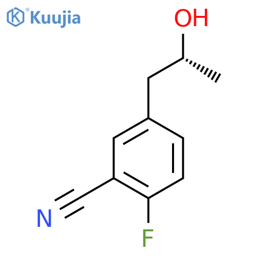 2-fluoro-5-(2R)-2-hydroxypropylbenzonitrile structure