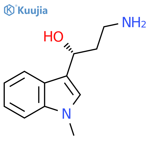(1R)-3-amino-1-(1-methyl-1H-indol-3-yl)propan-1-ol structure