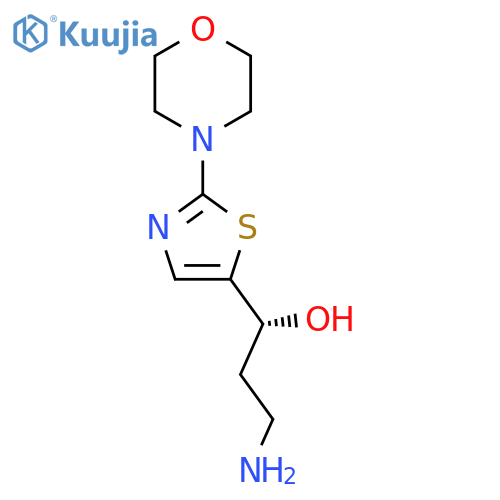 (1R)-3-amino-1-2-(morpholin-4-yl)-1,3-thiazol-5-ylpropan-1-ol structure