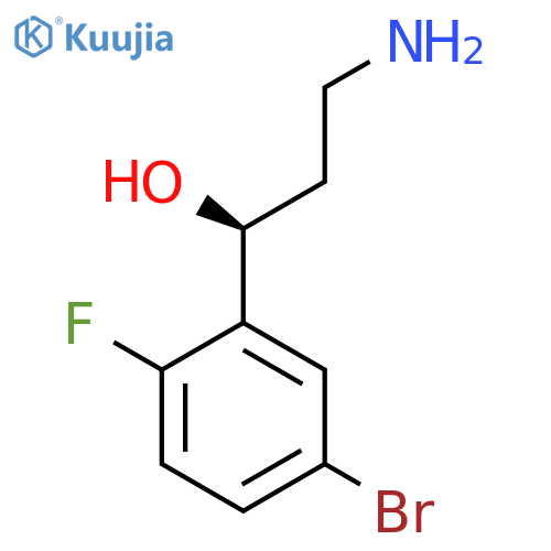 (1S)-3-amino-1-(5-bromo-2-fluorophenyl)propan-1-ol structure