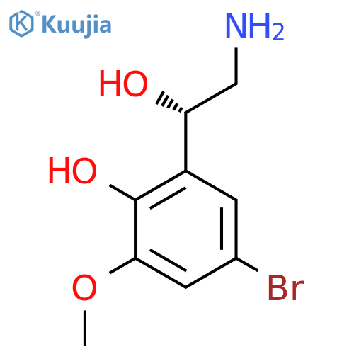 2-(1S)-2-amino-1-hydroxyethyl-4-bromo-6-methoxyphenol structure