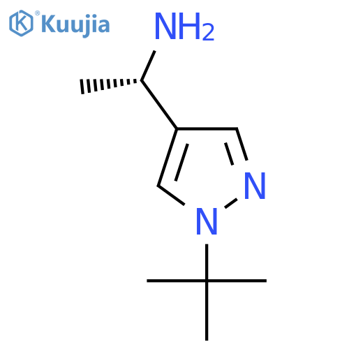 (1S)-1-(1-tert-butyl-1H-pyrazol-4-yl)ethan-1-amine structure