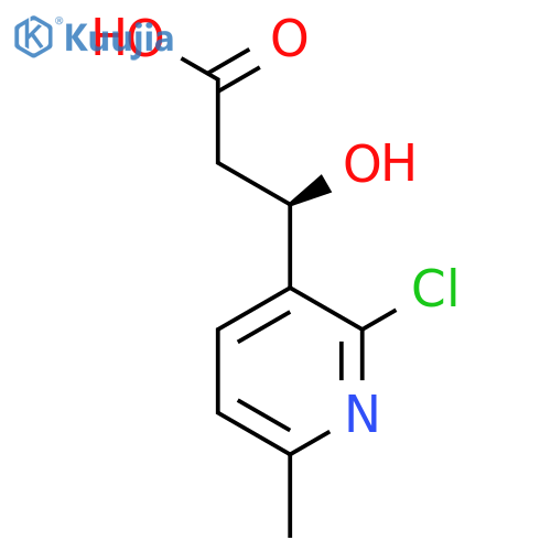 (3R)-3-(2-chloro-6-methylpyridin-3-yl)-3-hydroxypropanoic acid structure