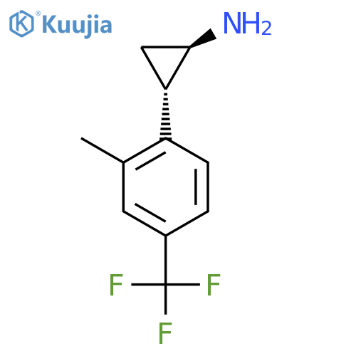 rac-(1R,2S)-2-2-methyl-4-(trifluoromethyl)phenylcyclopropan-1-amine structure