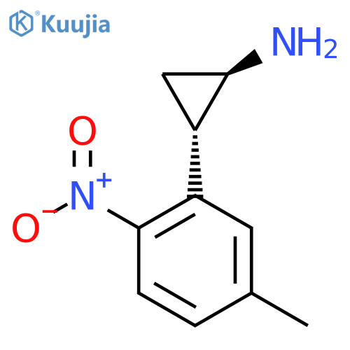 rac-(1R,2S)-2-(5-methyl-2-nitrophenyl)cyclopropan-1-amine structure