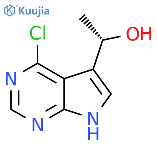 (1S)-1-{4-chloro-7H-pyrrolo2,3-dpyrimidin-5-yl}ethan-1-ol structure