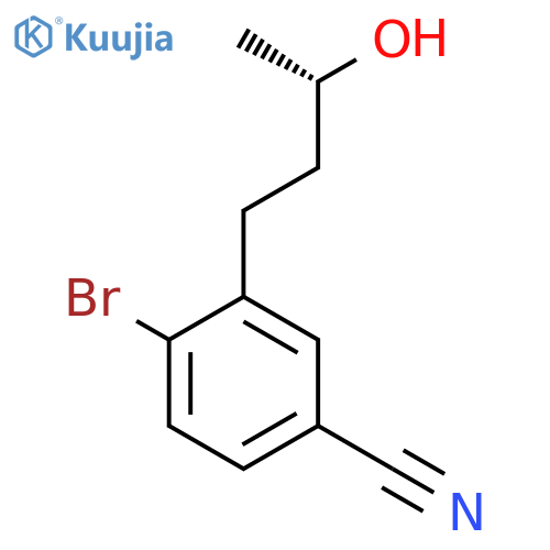 4-bromo-3-(3S)-3-hydroxybutylbenzonitrile structure