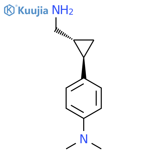 rac-4-(1R,2R)-2-(aminomethyl)cyclopropyl-N,N-dimethylaniline structure