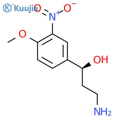 (1S)-3-amino-1-(4-methoxy-3-nitrophenyl)propan-1-ol structure