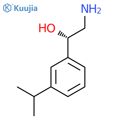 (1S)-2-amino-1-3-(propan-2-yl)phenylethan-1-ol structure