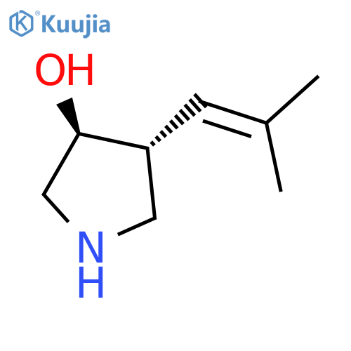 rac-(3R,4S)-4-(2-methylprop-1-en-1-yl)pyrrolidin-3-ol structure