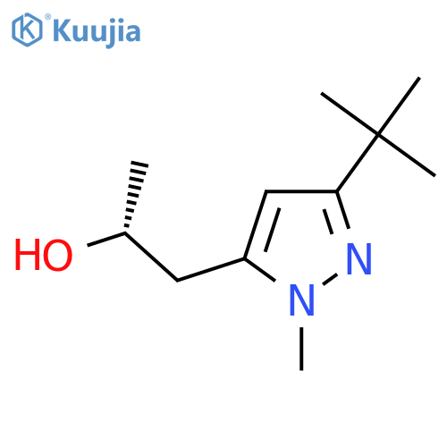 (2R)-1-(3-tert-butyl-1-methyl-1H-pyrazol-5-yl)propan-2-ol structure
